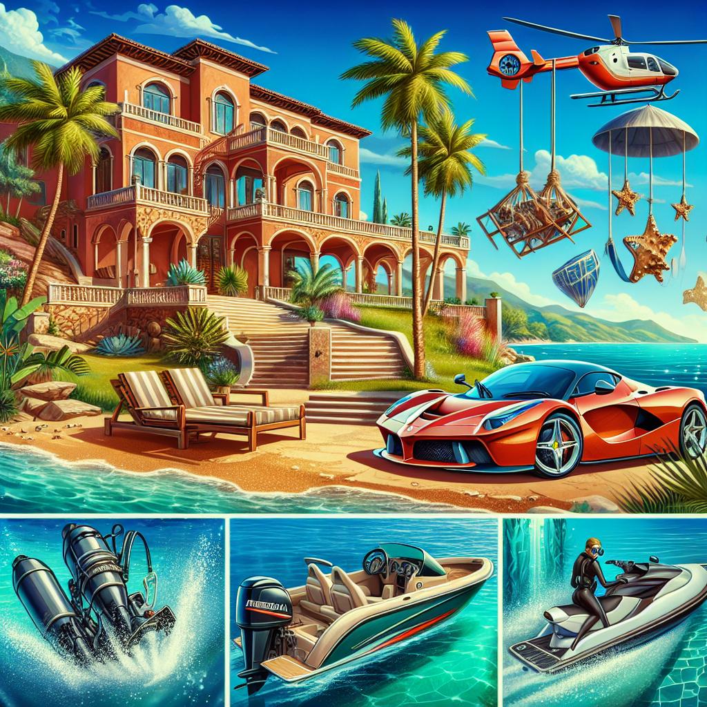 "Luxury Vacation": 2. Exciting features of the Ultimate Adventure. No text.