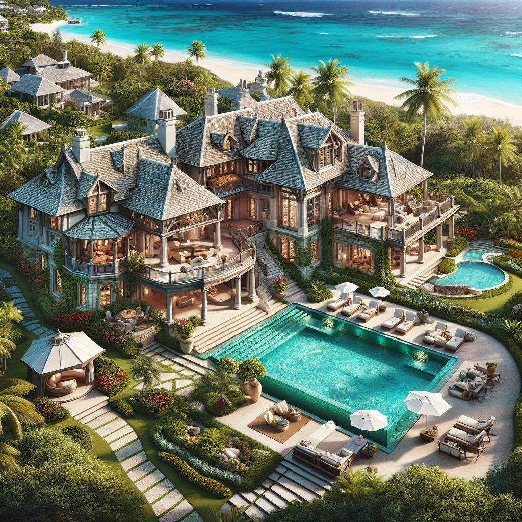 "Luxury Vacation": 3. Overview of luxury Barbados villa offerings. No text.
