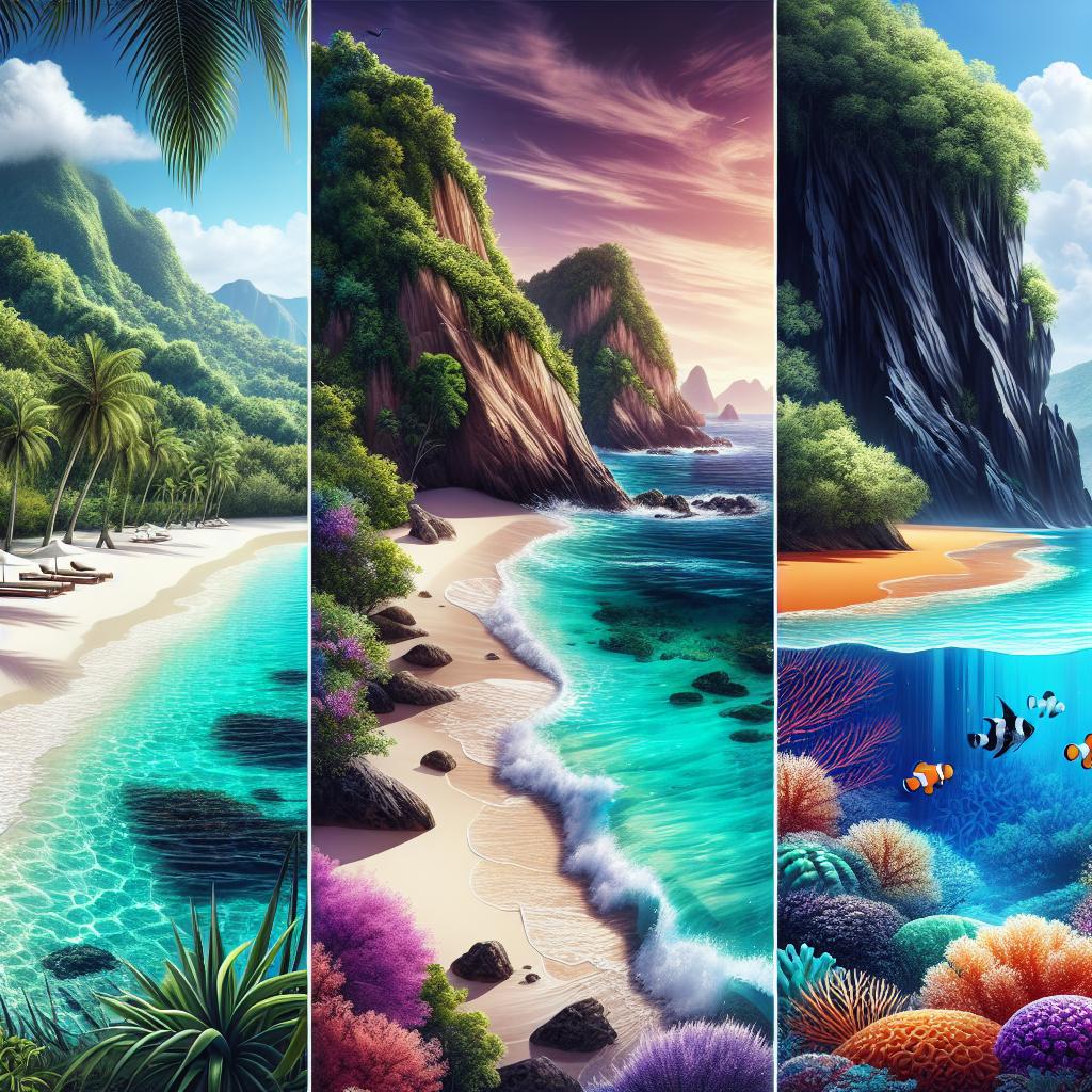 luxury vacations: 3. Unexpected beach gems discovered in 2024 Tripadvisor ratings. No text.