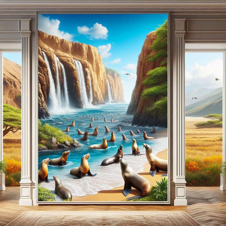 African Safari Discovery Californian Sea Lions in a Coastal Habitat.jpg: luxury vacation